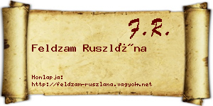 Feldzam Ruszlána névjegykártya